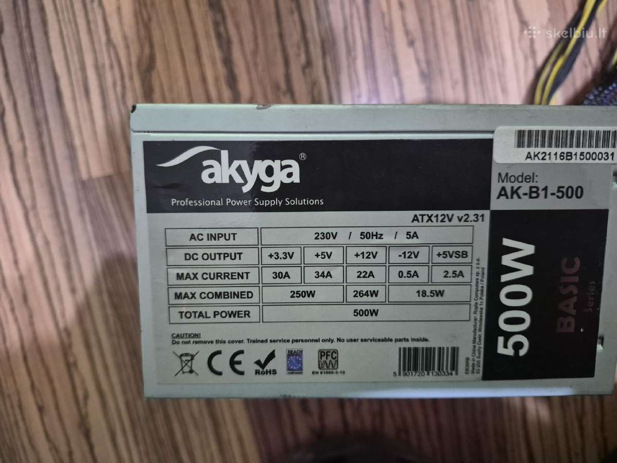 Akyga 500w maitinimo blokas - nuotraukos Nr. 3
