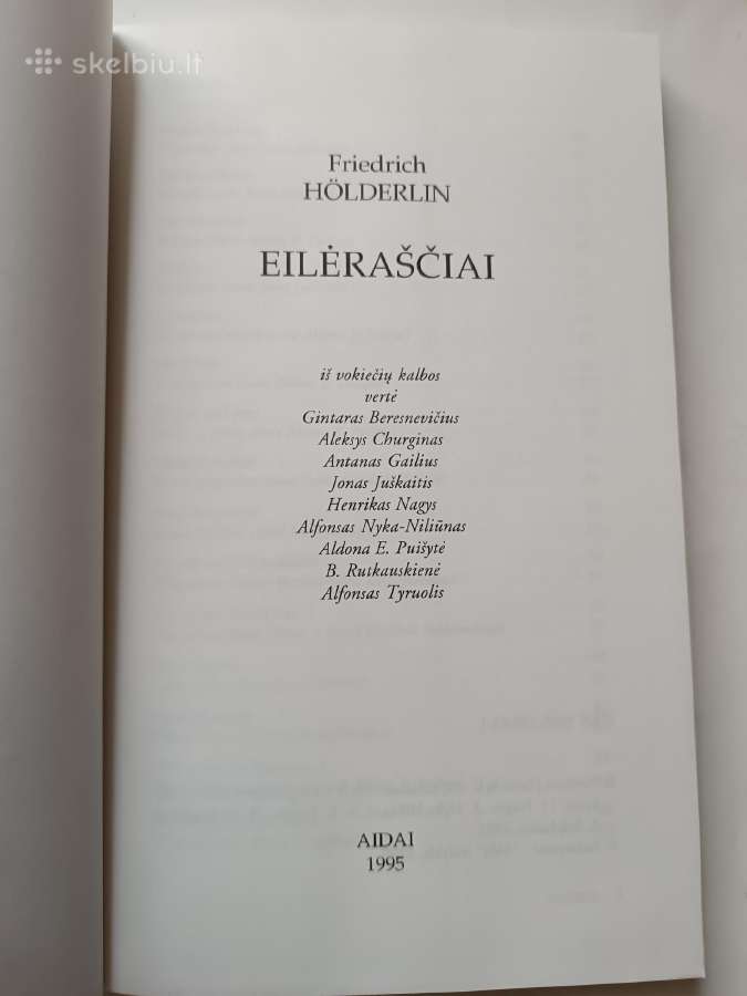 Friedrich Holderlin. Eilėraščiai - nuotraukos Nr. 2