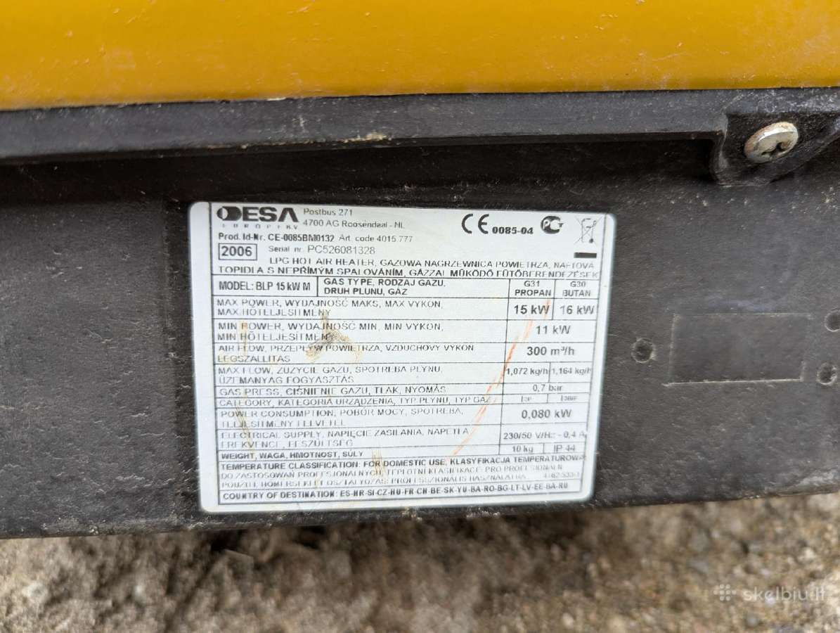 Dujinis šildytuvas Master Blp 15m (15 kw) - nuotraukos Nr. 4
