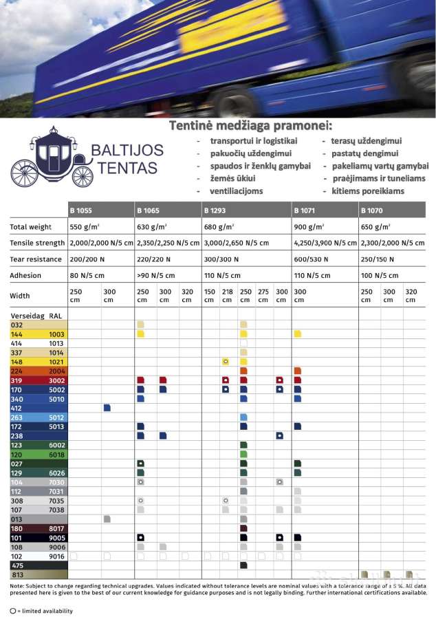 Tentai, Tentų Pardavimas, Tentų Pjaustymas - nuotraukos Nr. 3