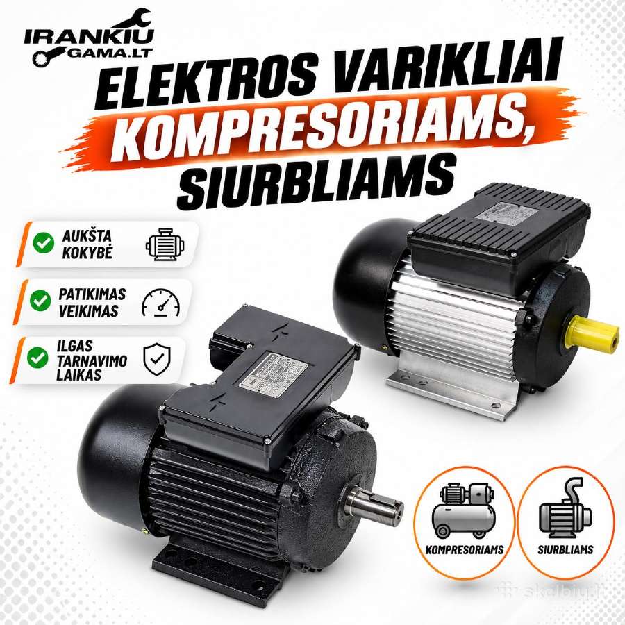 Elektros varikliai kompresoriams, siurbliams - nuotraukos Nr. 6