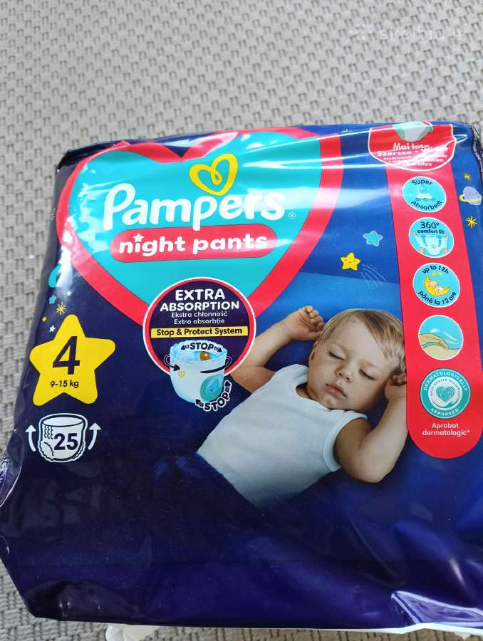 Pampers naktinės sauskelnės-kelnaitės - nuotraukos Nr. 2