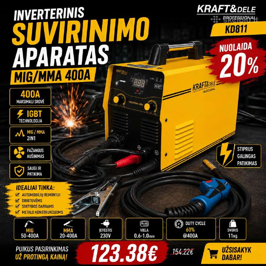 Invert. suvirinimo aparatas Mig/mma 400a Kd811 - nuotraukos Nr. 3