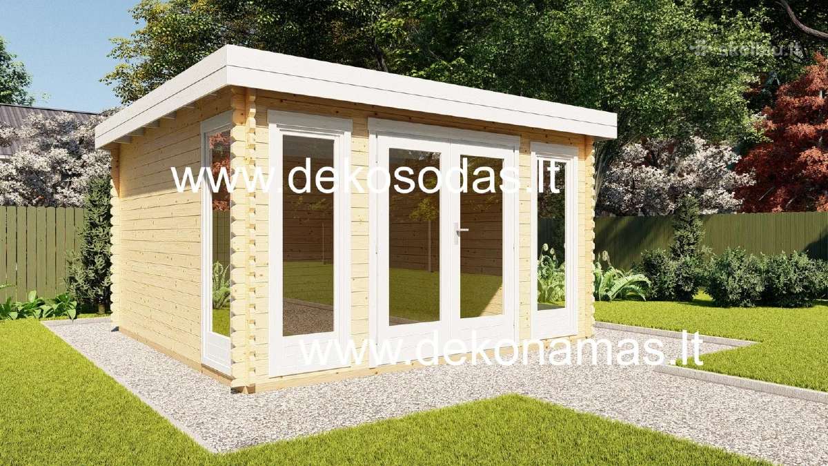 Medinis sodo namelis „solix“ 390x300 cm, 40 mm - nuotraukos Nr. 3