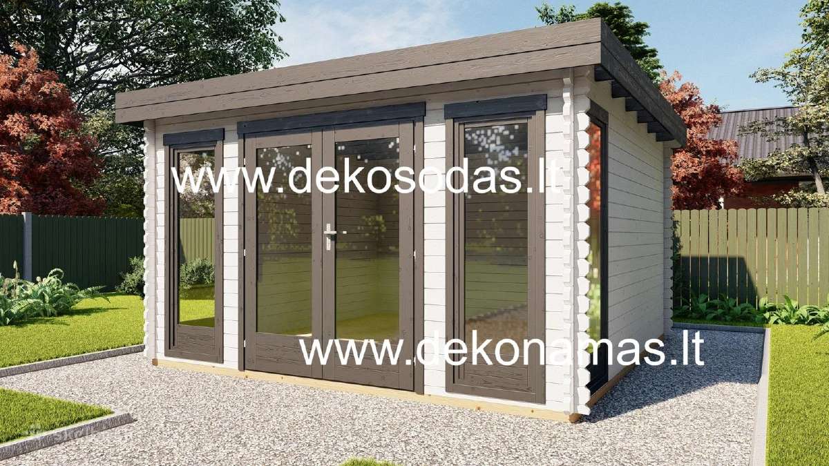 Medinis sodo namelis „solix“ 390x300 cm, 40 mm - nuotraukos Nr. 4