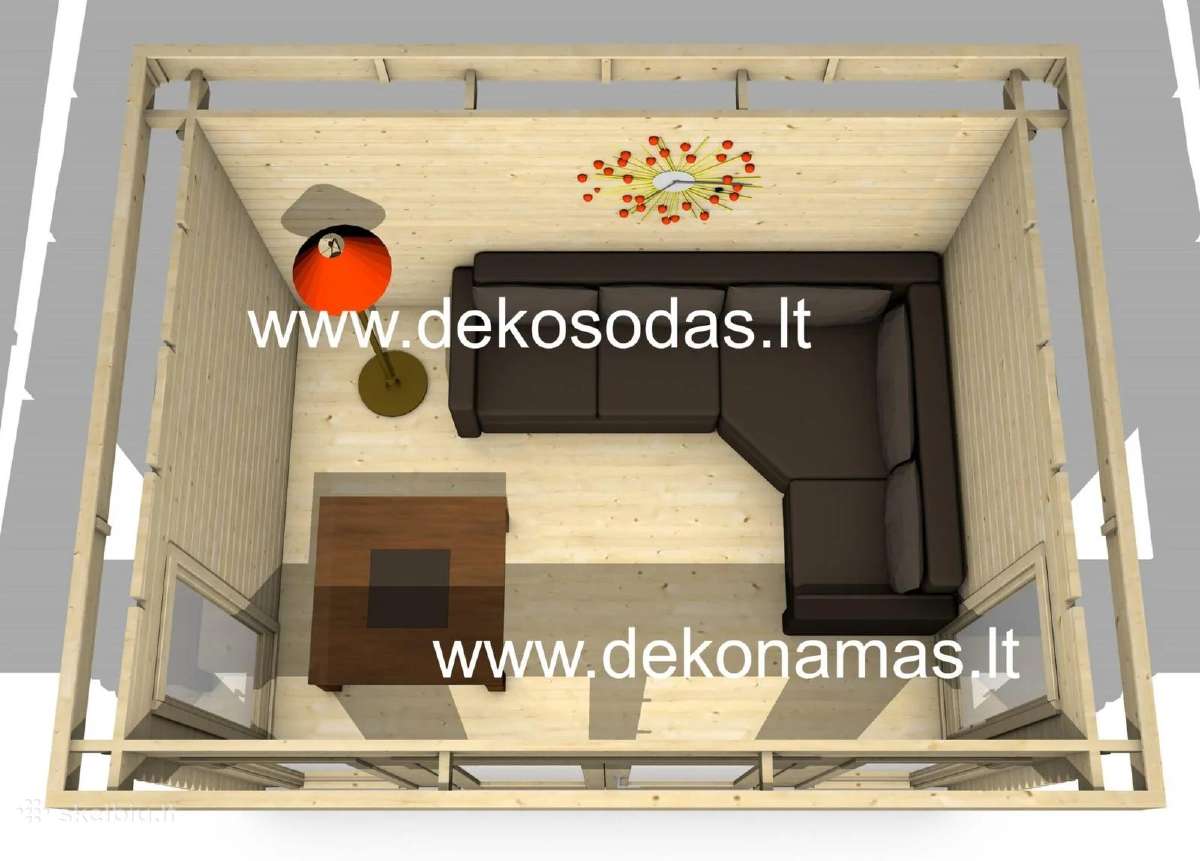 Medinis sodo namelis „solix“ 390x300 cm, 40 mm - nuotraukos Nr. 5