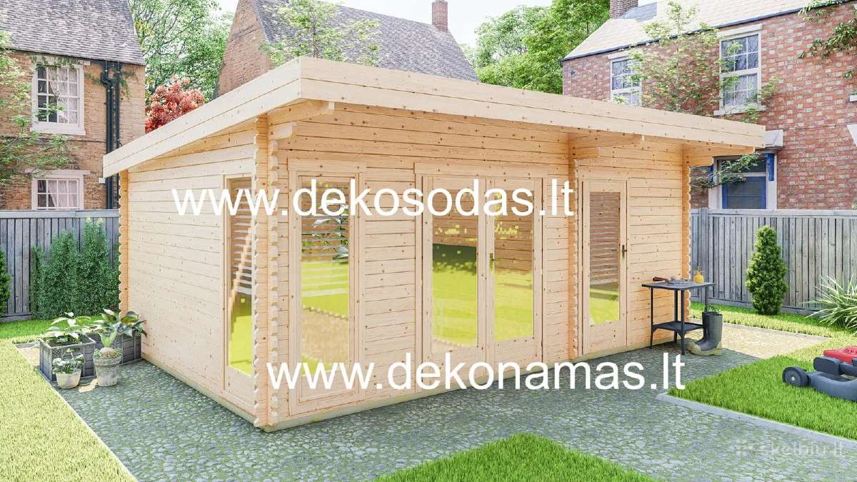 Medinis sodo namelis „Vitra Plus“580x390 cm, 40 mm - nuotraukos Nr. 6