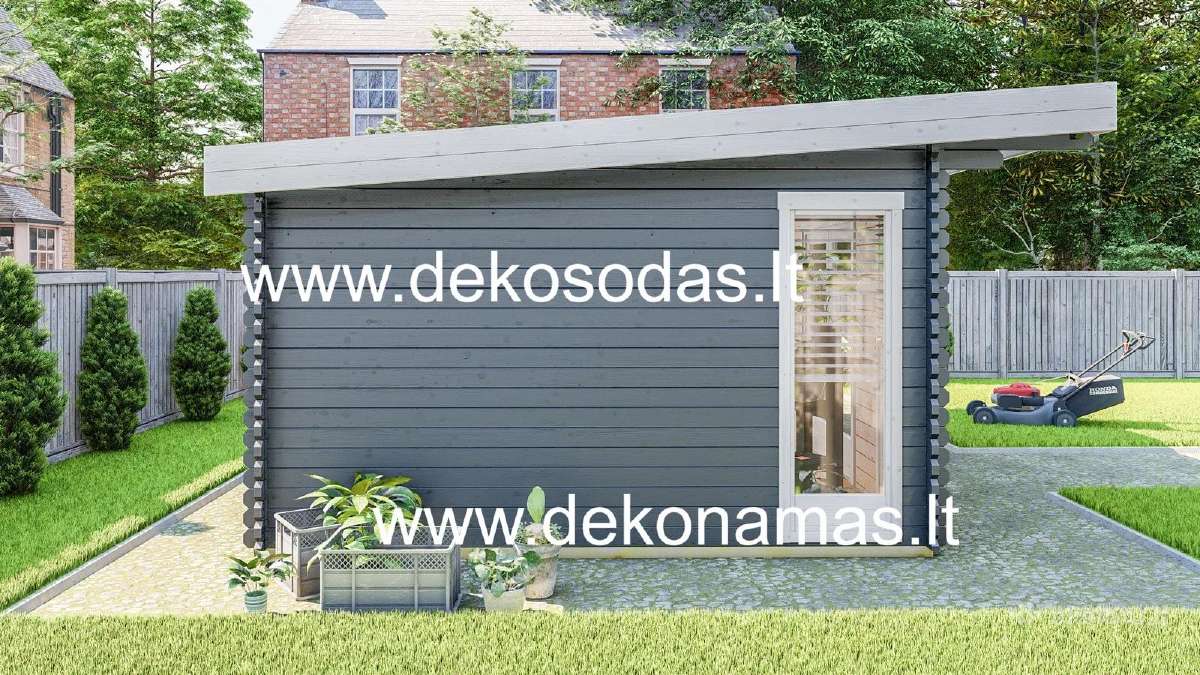 Medinis sodo namelis „Vitra Plus“580x390 cm, 40 mm - nuotraukos Nr. 2