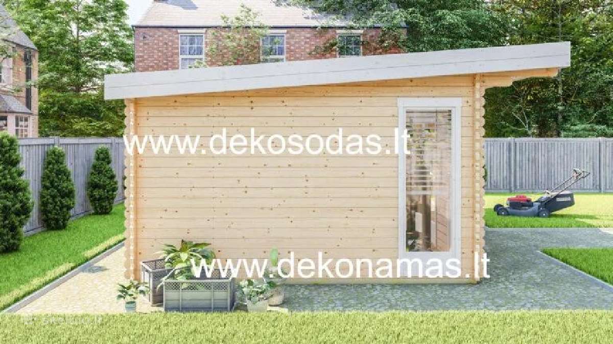Medinis sodo namelis „Vitra Plus“580x390 cm, 40 mm - nuotraukos Nr. 7