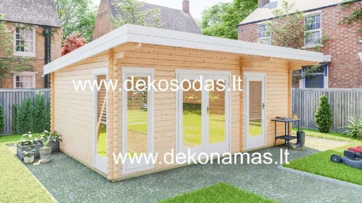 Medinis sodo namelis „Vitra Plus“580x390 cm, 40 mm - nuotraukos Nr. 8