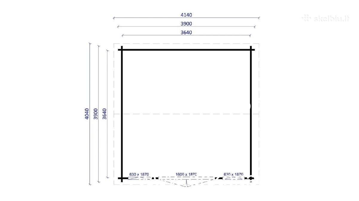 Medinis sodo namelis „trend“ 40 mm, 390x390 cm –e - nuotraukos Nr. 5