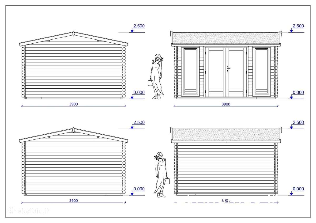 Medinis sodo namelis „trend“ 40 mm, 390x390 cm –e - nuotraukos Nr. 6