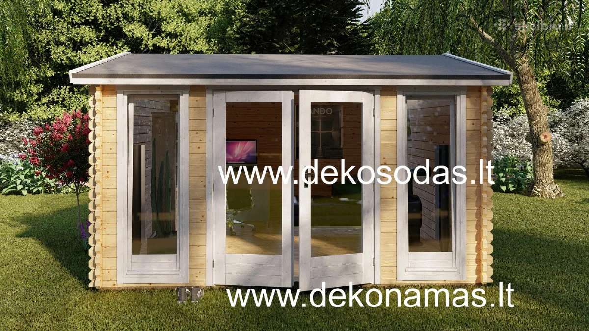 Medinis sodo namelis „trend“ 40 mm, 390x390 cm –e - nuotraukos Nr. 3