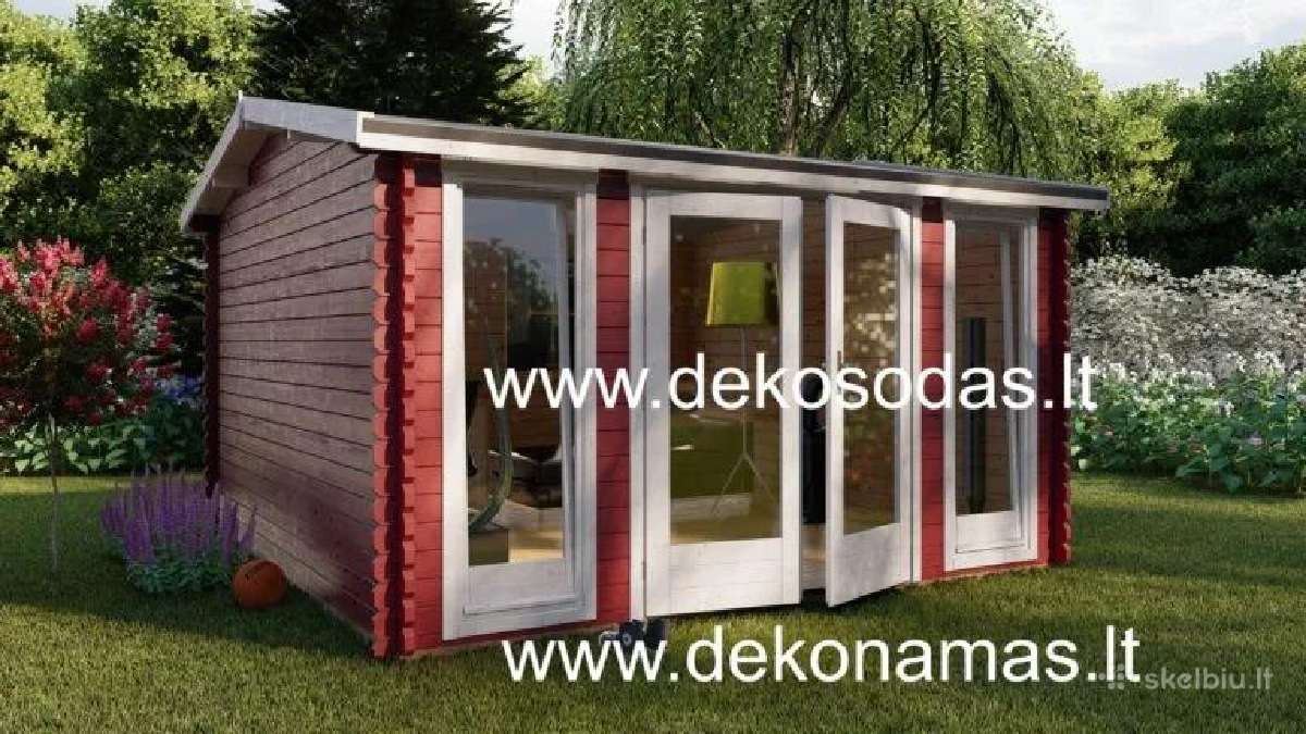Medinis sodo namelis „trend“ 40 mm, 390x390 cm –e - nuotraukos Nr. 7