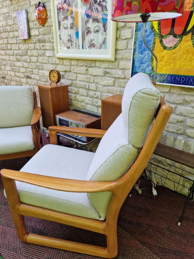 Prabangūs mid century tikmedžio masyvo foteliai - nuotraukos Nr. 5