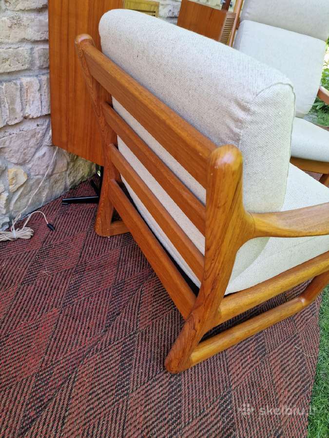 Prabangūs mid century tikmedžio masyvo foteliai - nuotraukos Nr. 6