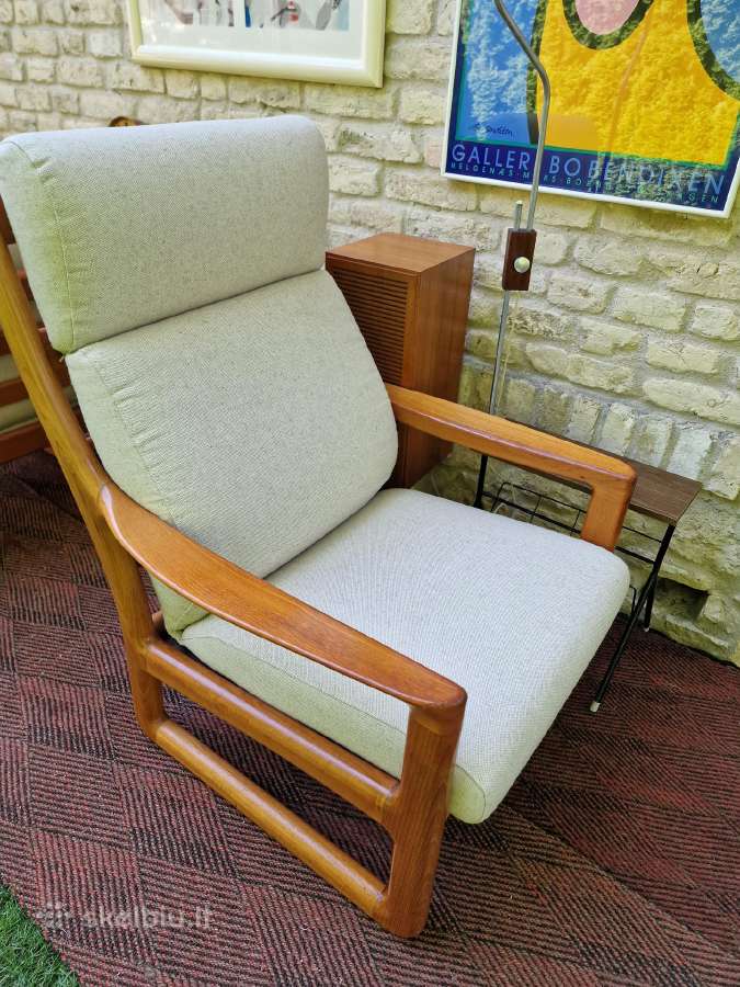 Prabangūs mid century tikmedžio masyvo foteliai - nuotraukos Nr. 7