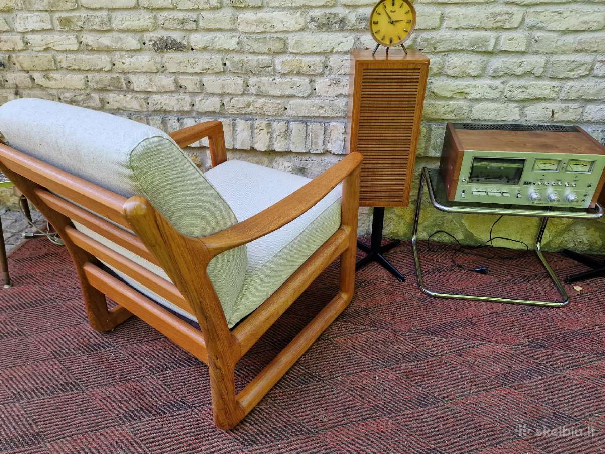 Prabangūs mid century tikmedžio masyvo foteliai - nuotraukos Nr. 14