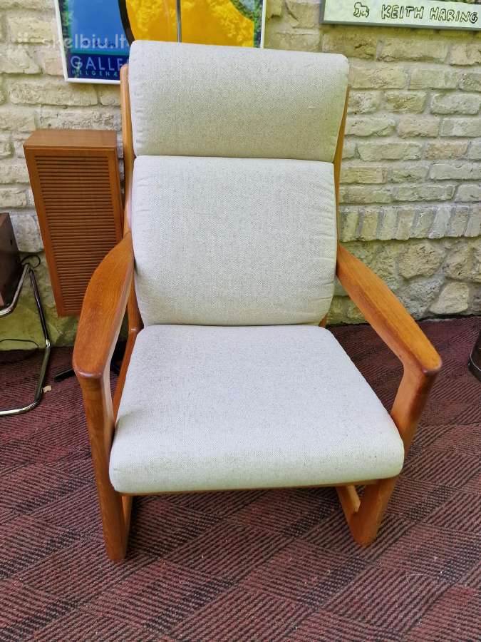 Prabangūs mid century tikmedžio masyvo foteliai - nuotraukos Nr. 17
