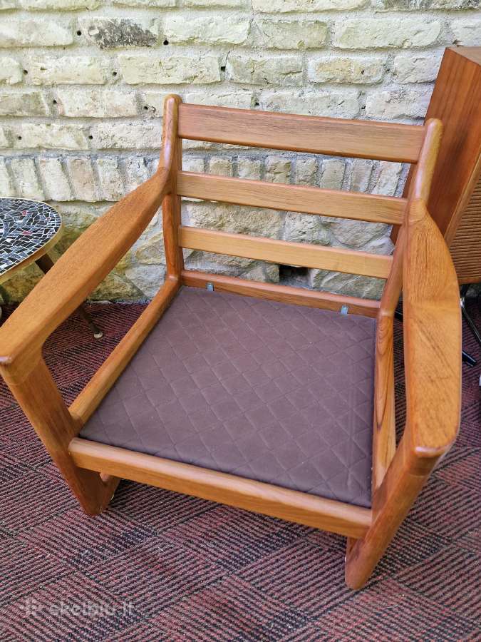 Prabangūs mid century tikmedžio masyvo foteliai - nuotraukos Nr. 21