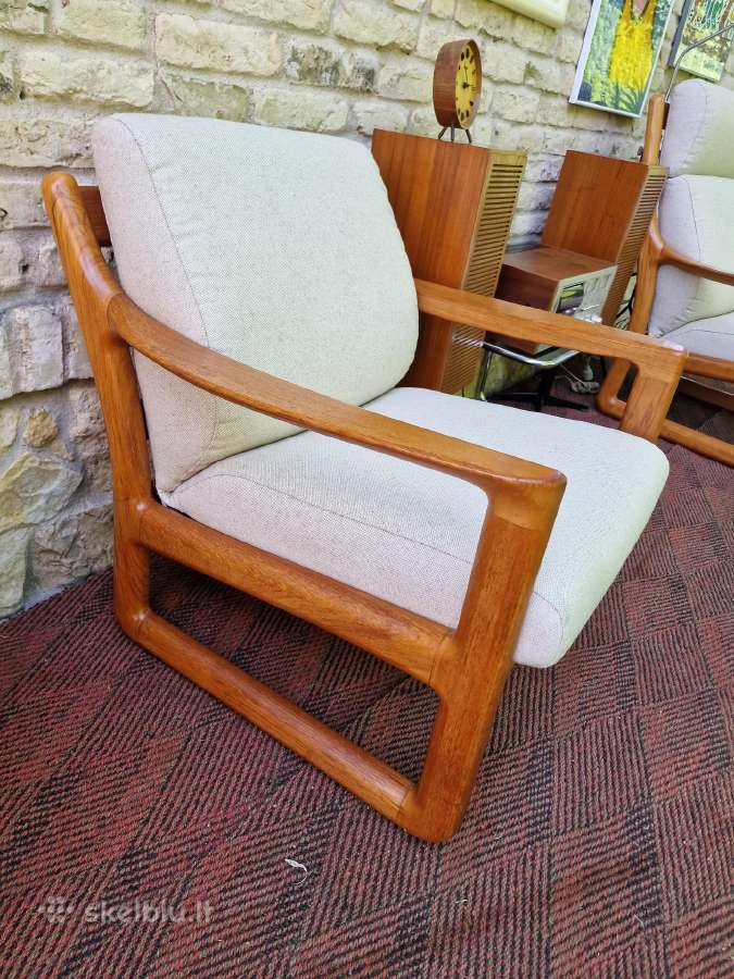 Prabangūs mid century tikmedžio masyvo foteliai - nuotraukos Nr. 22