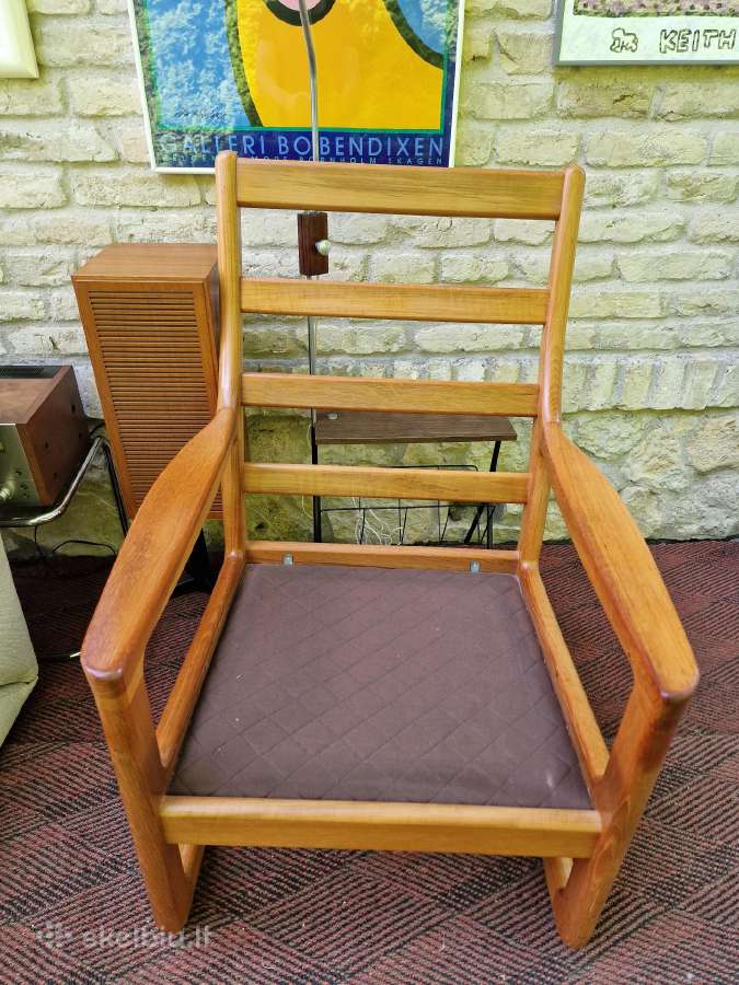 Prabangūs mid century tikmedžio masyvo foteliai - nuotraukos Nr. 23