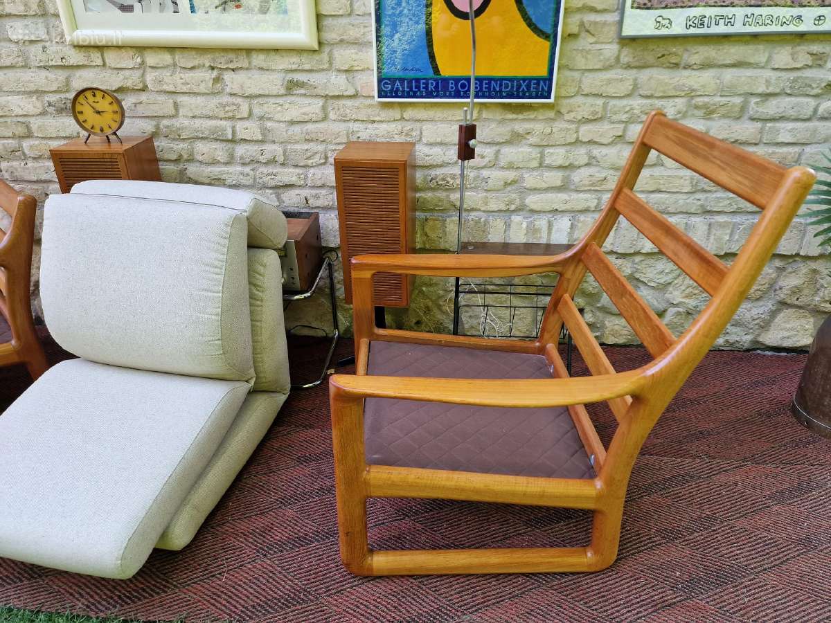 Prabangūs mid century tikmedžio masyvo foteliai - nuotraukos Nr. 29