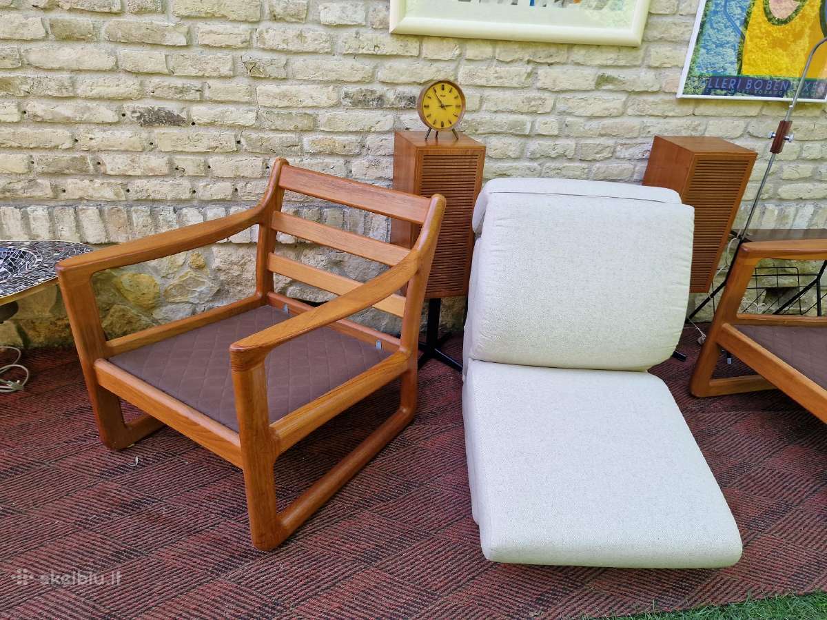 Prabangūs mid century tikmedžio masyvo foteliai - nuotraukos Nr. 30