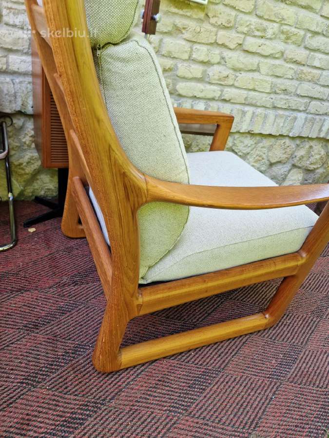 Prabangūs mid century tikmedžio masyvo foteliai - nuotraukos Nr. 31