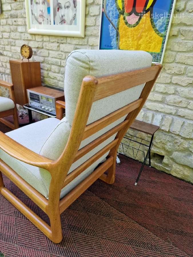 Prabangūs mid century tikmedžio masyvo foteliai - nuotraukos Nr. 34