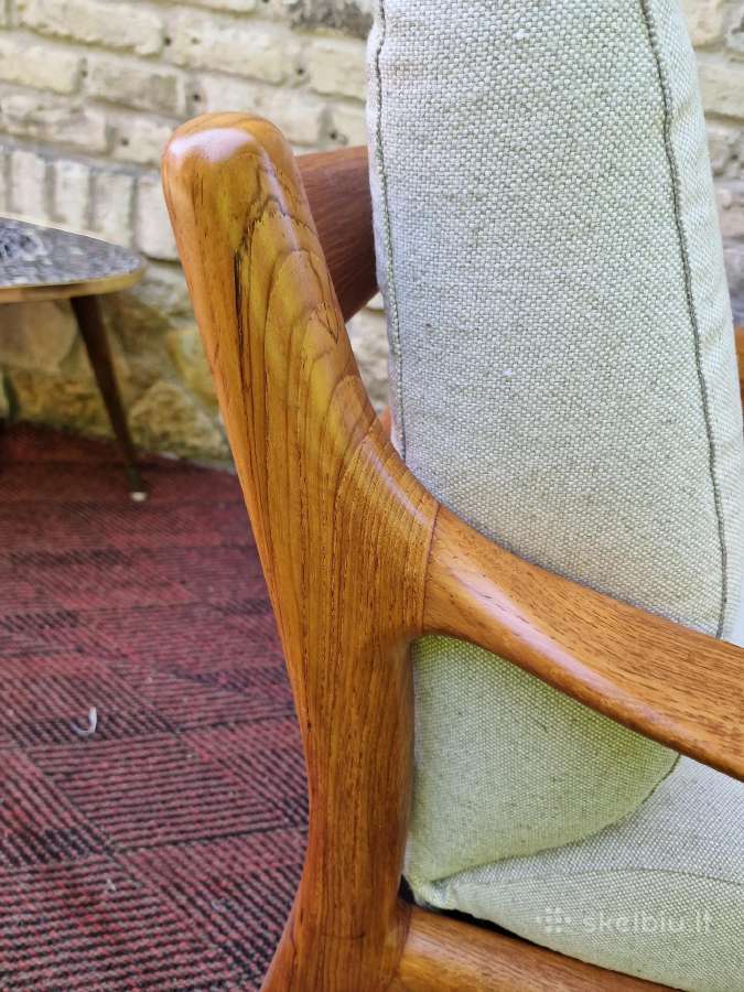 Prabangūs mid century tikmedžio masyvo foteliai - nuotraukos Nr. 38