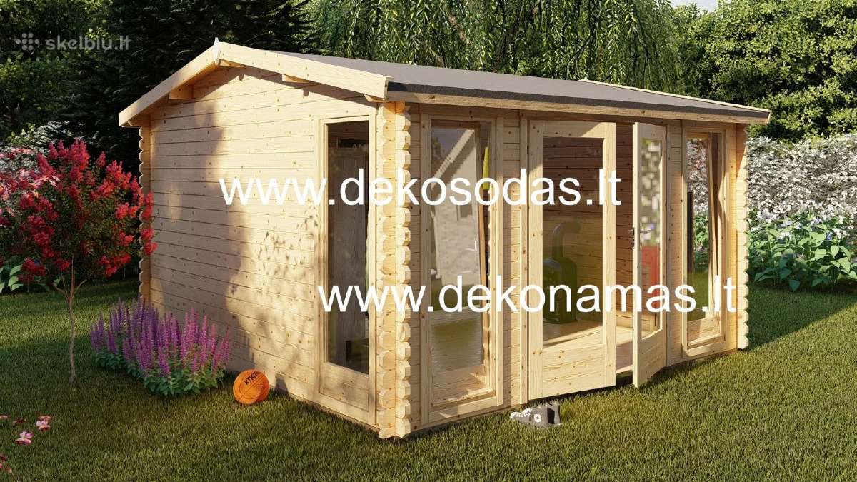 Medinis sodo namelis „trend“ 40 mm, 390x300 cm - nuotraukos Nr. 3
