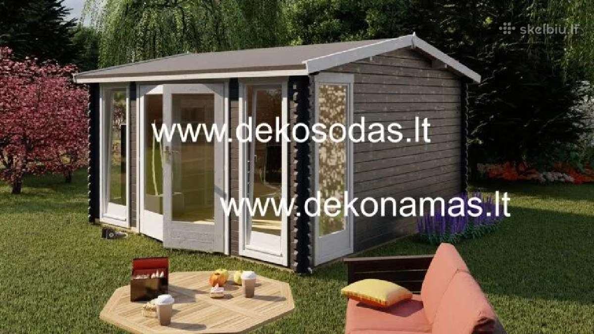 Medinis sodo namelis „trend“ 40 mm, 390x300 cm - nuotraukos Nr. 5