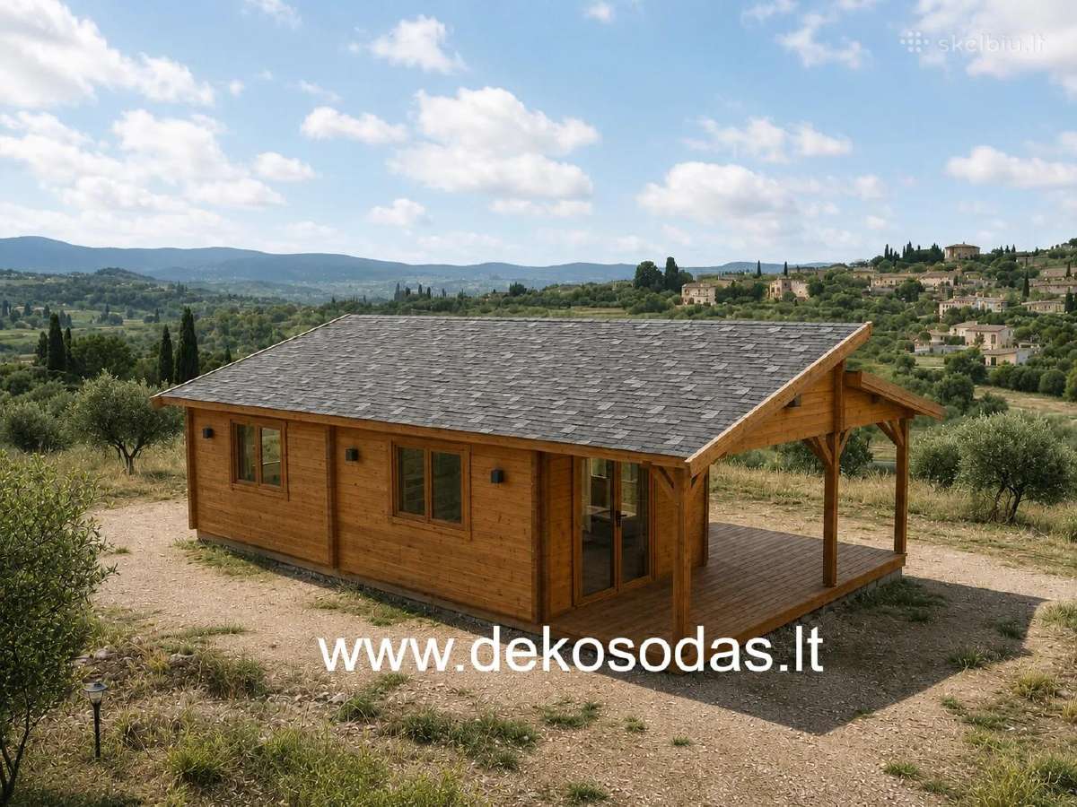 Medinis sodo namelis „juodkrantė“ 44 mm, 9,5x5,95m - nuotraukos Nr. 3
