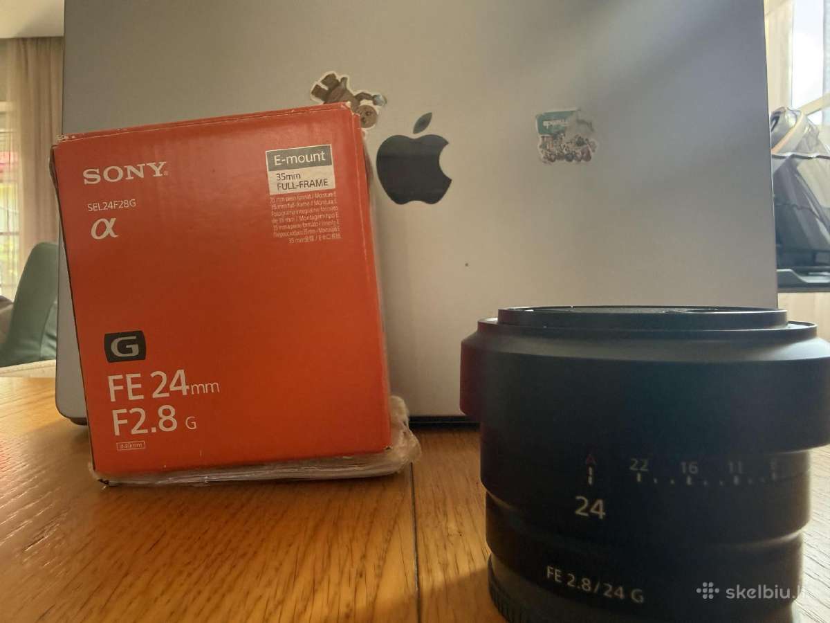 Sony Fe24mm 2.8 G objektyvas ir du adapteriai - nuotraukos Nr. 2