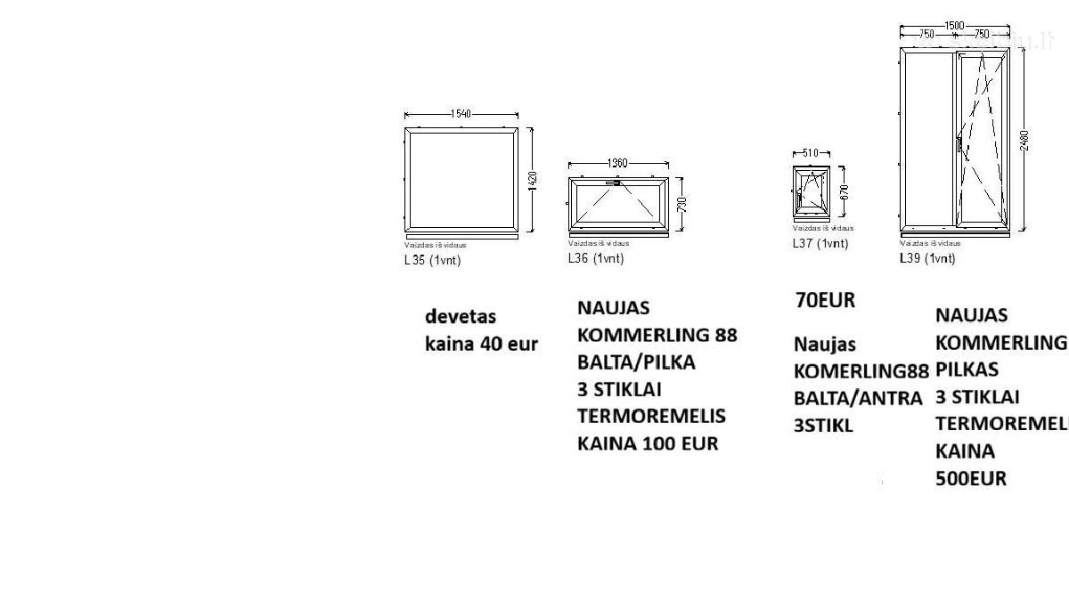 Naudoti Ir Nauji Plastikiniai Langai Geros Bukles - nuotraukos Nr. 3
