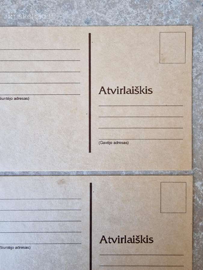Vintage atvirlaiškiai, 4 vnt. - nuotraukos Nr. 4