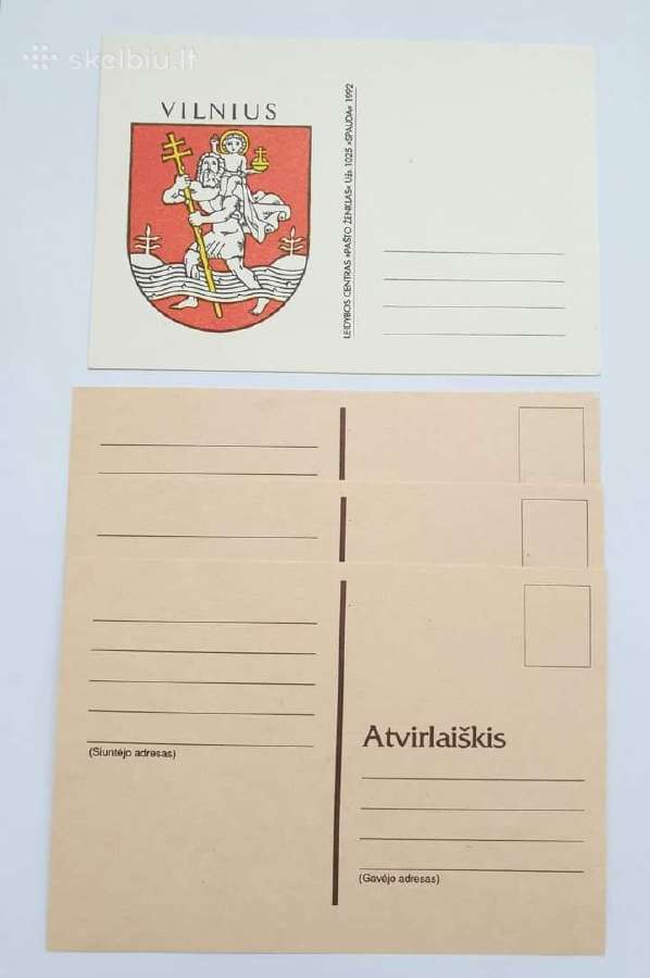 Vintage atvirlaiškiai, 4 vnt. - nuotraukos Nr. 2