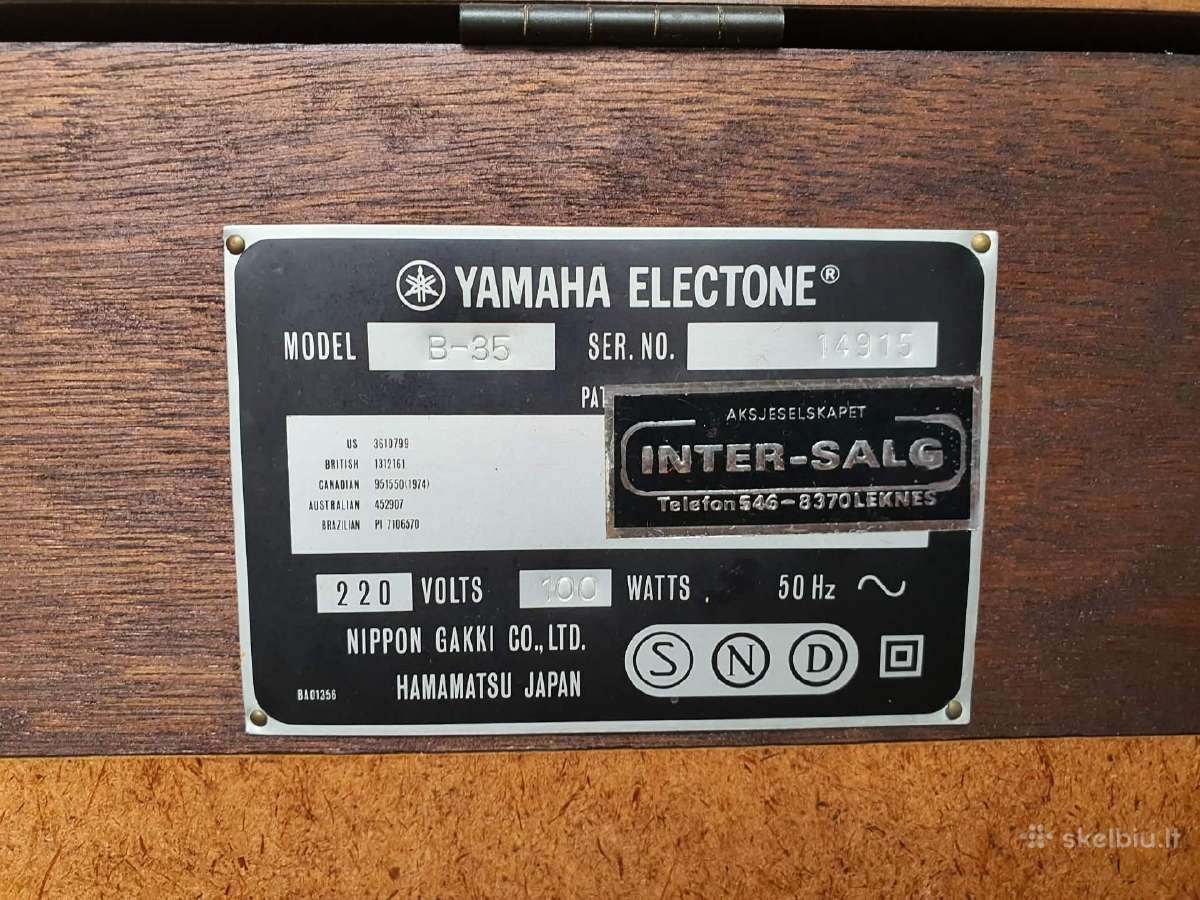 Parduodami Yamaha Electone elektriniai vargonai - nuotraukos Nr. 2