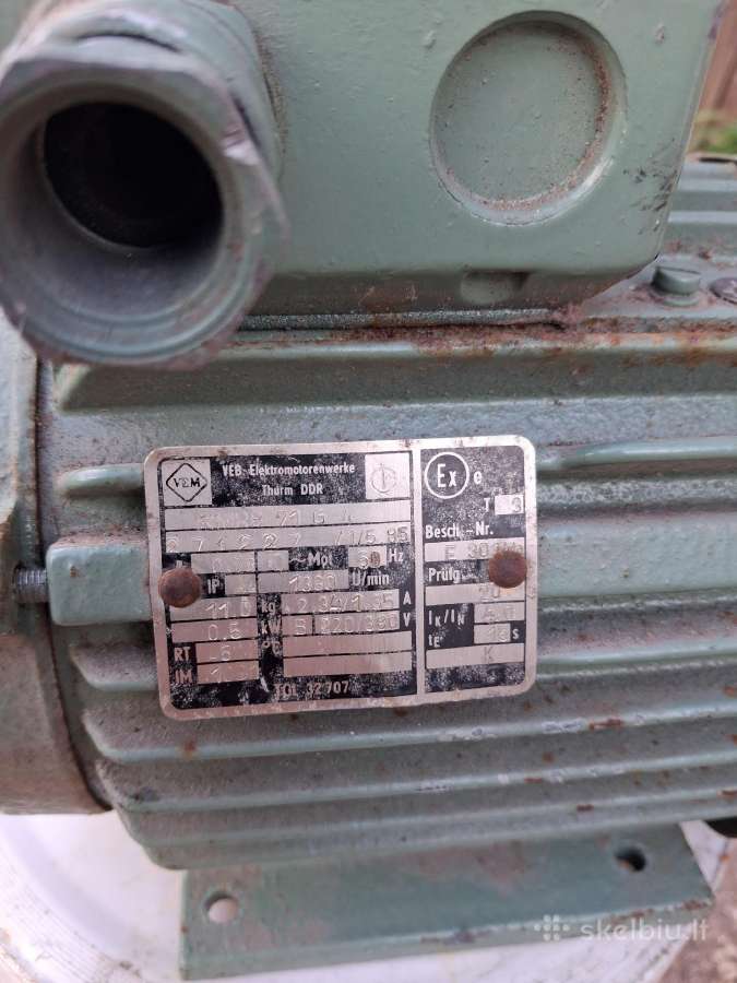 Trifazis variklis 0.5kw. 1380 apsukos. - nuotraukos Nr. 3