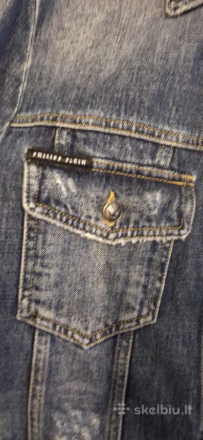 Originalus Philipp Plein džinsinis švarkas. - nuotraukos Nr. 8