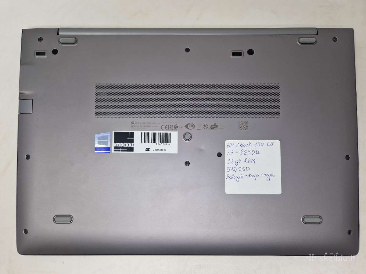 Hp Zbook 15u G5 - i7/8650 / 32gb RAM / 512 SSD - nuotraukos Nr. 3