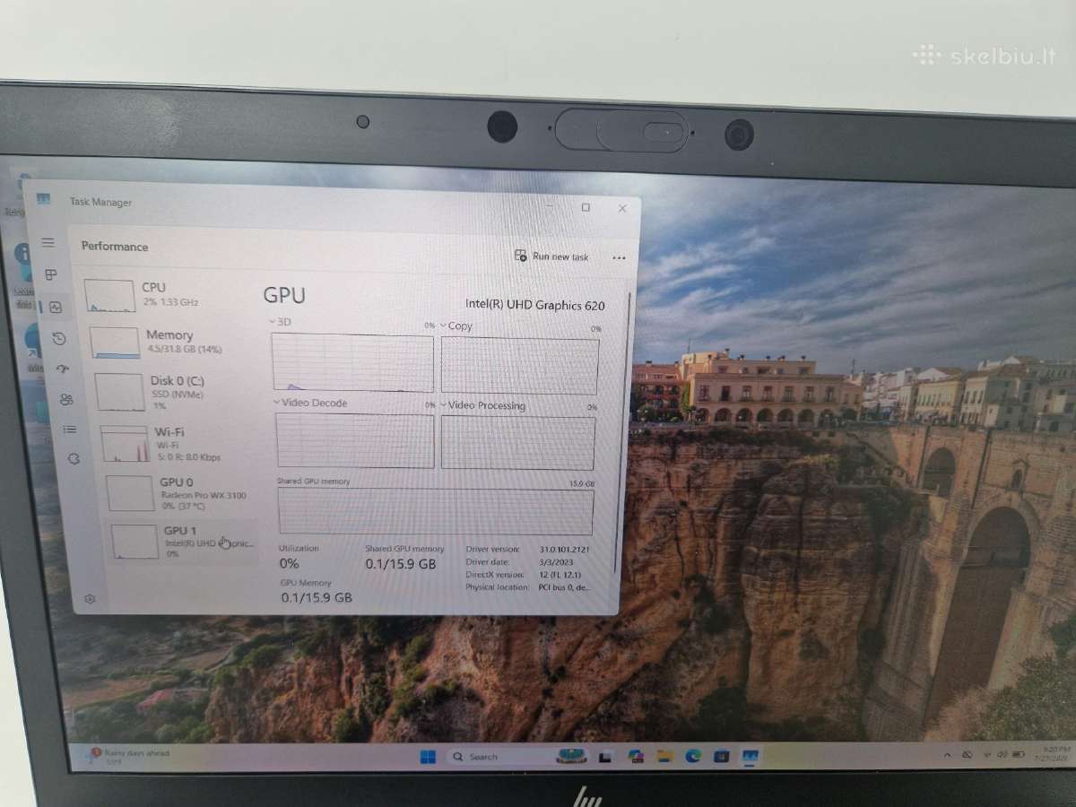 Hp Zbook 15u G5 - i7/8650 / 32gb RAM / 512 SSD - nuotraukos Nr. 10
