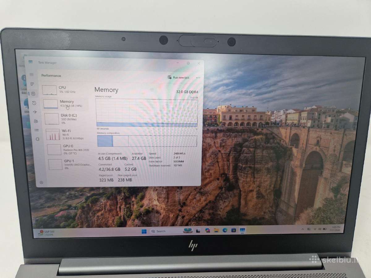 Hp Zbook 15u G5 - i7/8650 / 32gb RAM / 512 SSD - nuotraukos Nr. 12