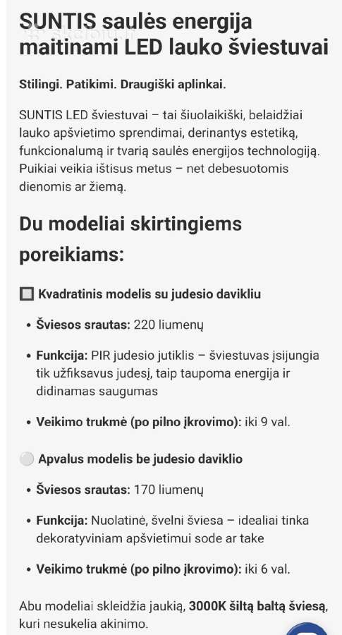 Lauko šviestuvai su judesio davikliu ir - nuotraukos Nr. 4