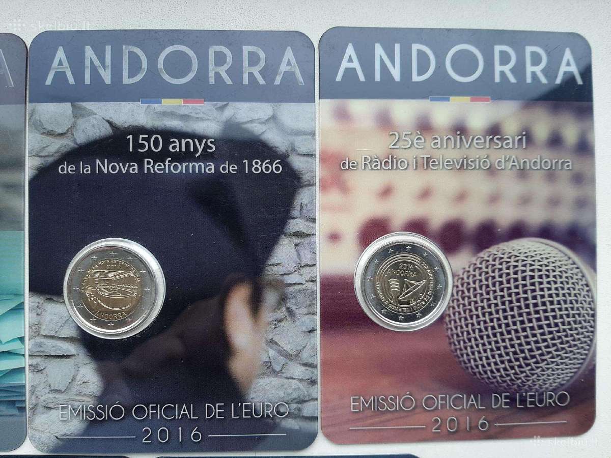Andora proginės 2 € monetos kortelėse - nuotraukos Nr. 2