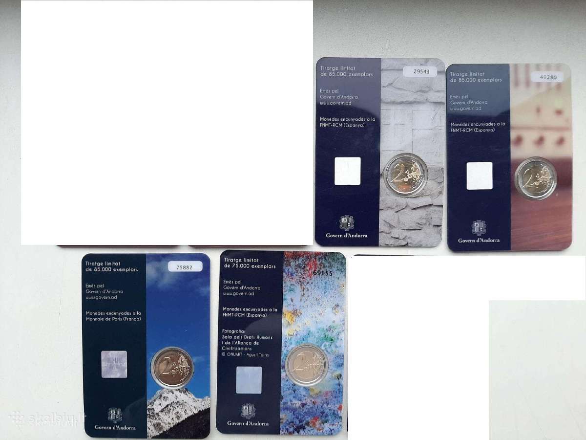Andora proginės 2 € monetos kortelėse - nuotraukos Nr. 4