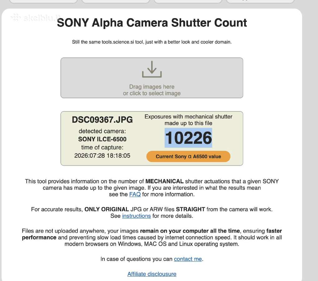 Sony Alfa A6500 fotoparato komplektas su priedais - nuotraukos Nr. 10