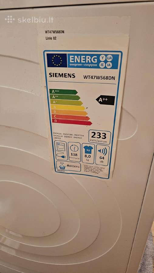 Siemens Iq700 džiovyklė (remontui, dalims) - nuotraukos Nr. 2