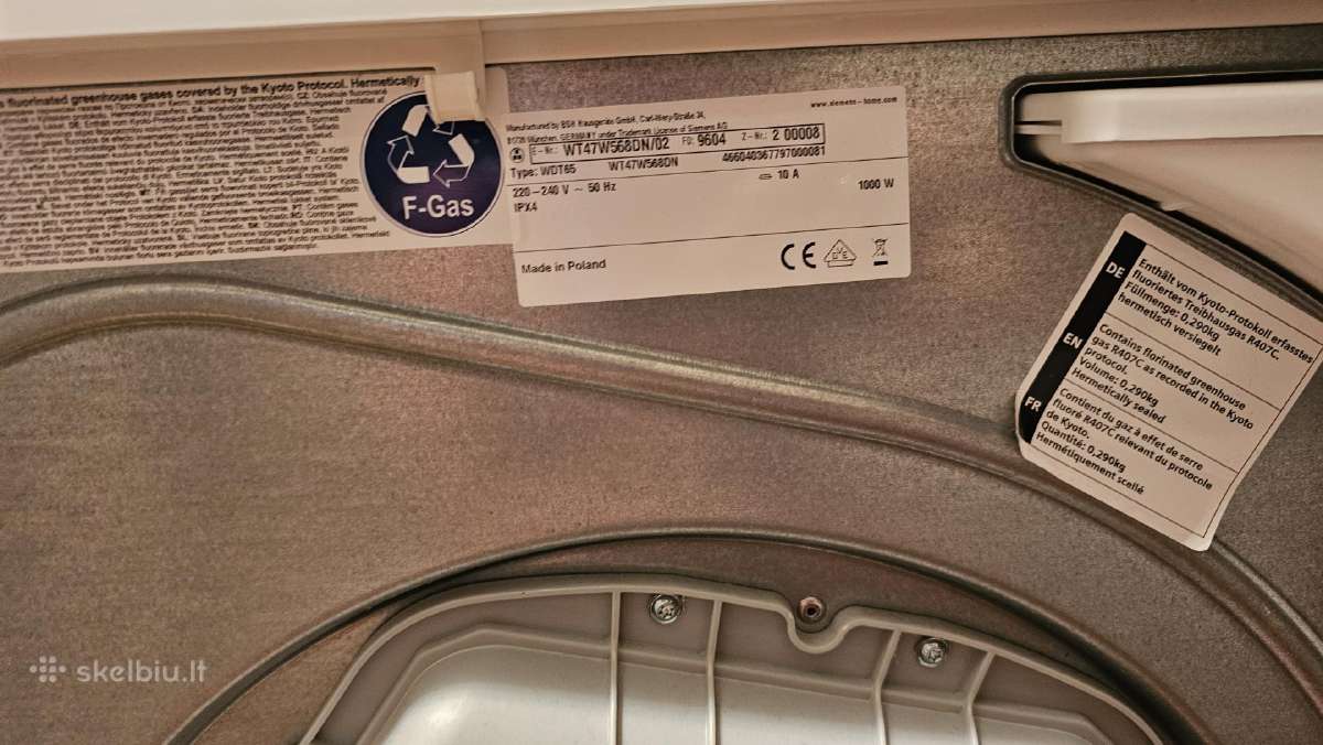 Siemens Iq700 džiovyklė (remontui, dalims) - nuotraukos Nr. 3